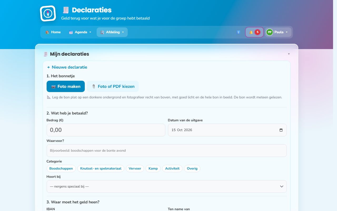 Declaraties afhandelen